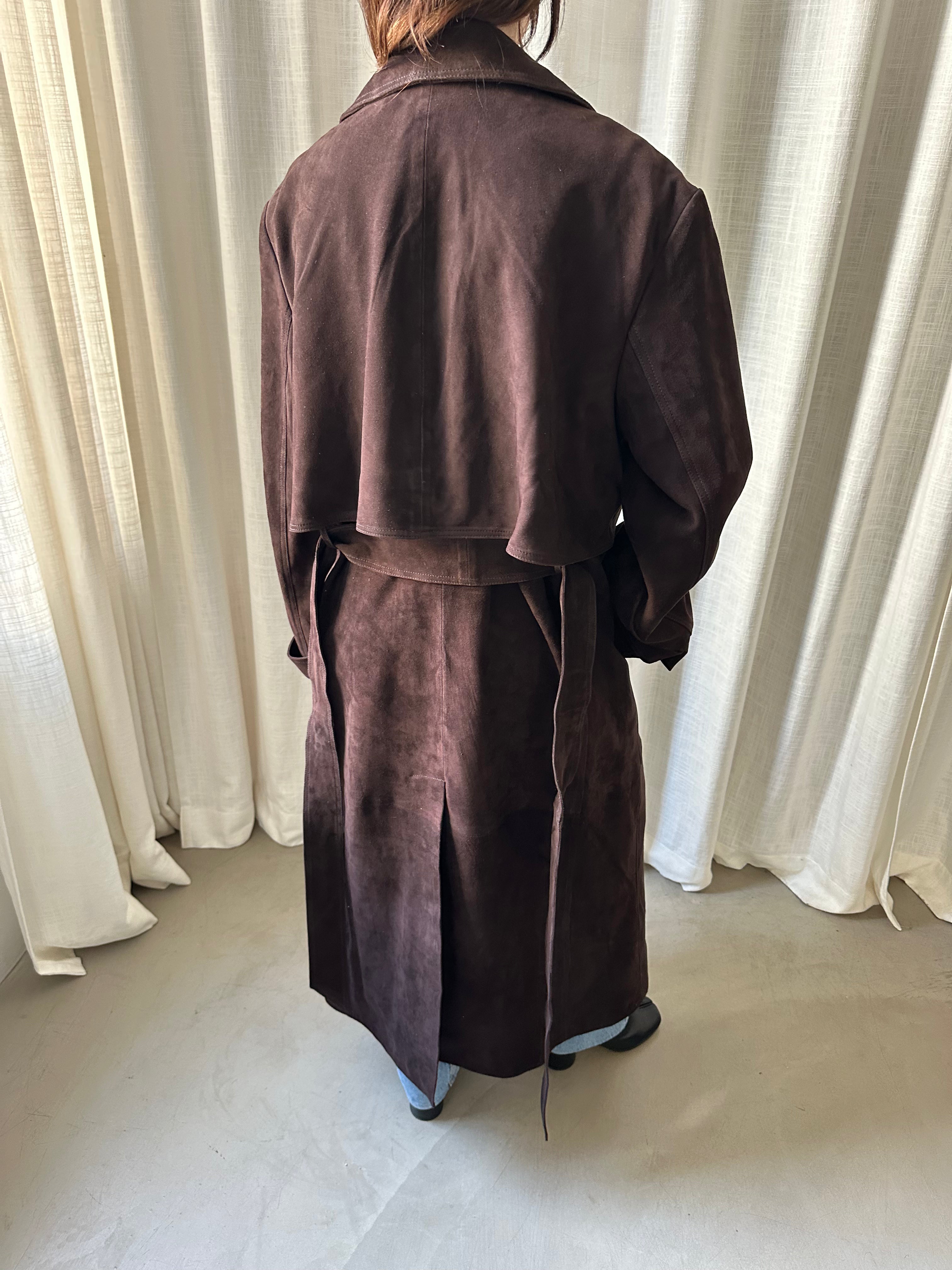 Suede Trenchcoat Sample