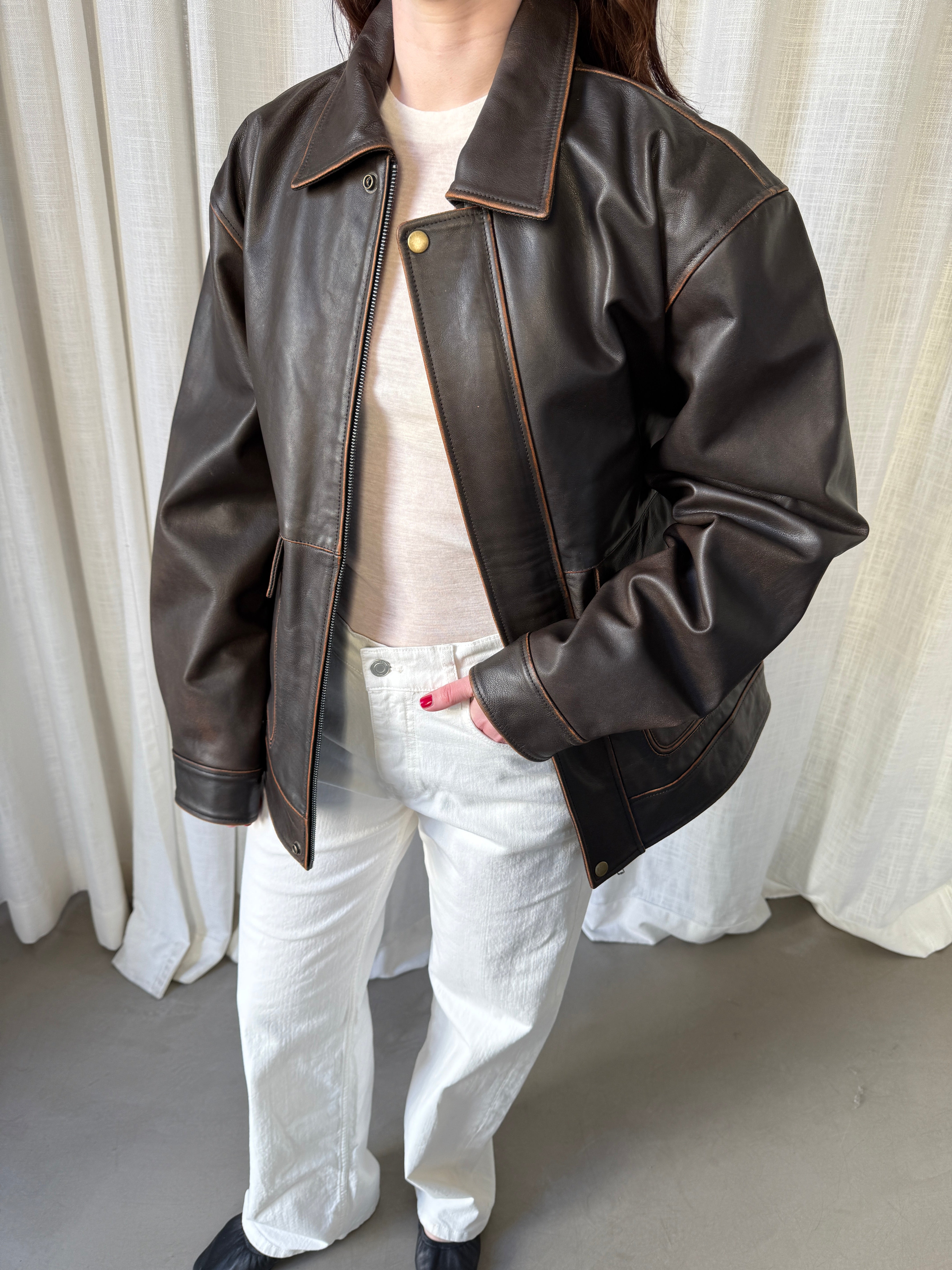 Pre-owned] NEIGHBORHOOD Hessian Leather Jacket NWNH-JK-02