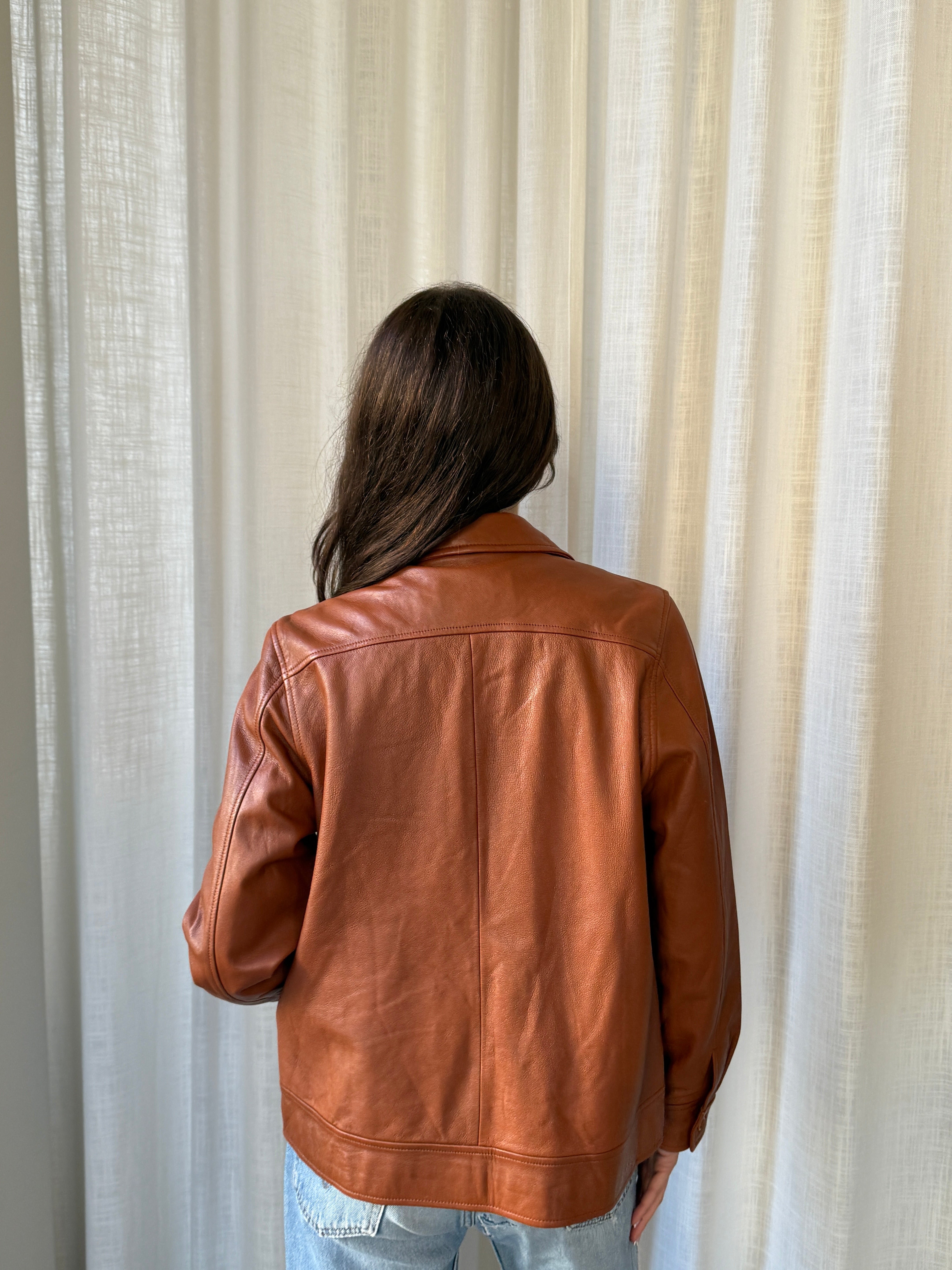 Cognac Leather Jacket