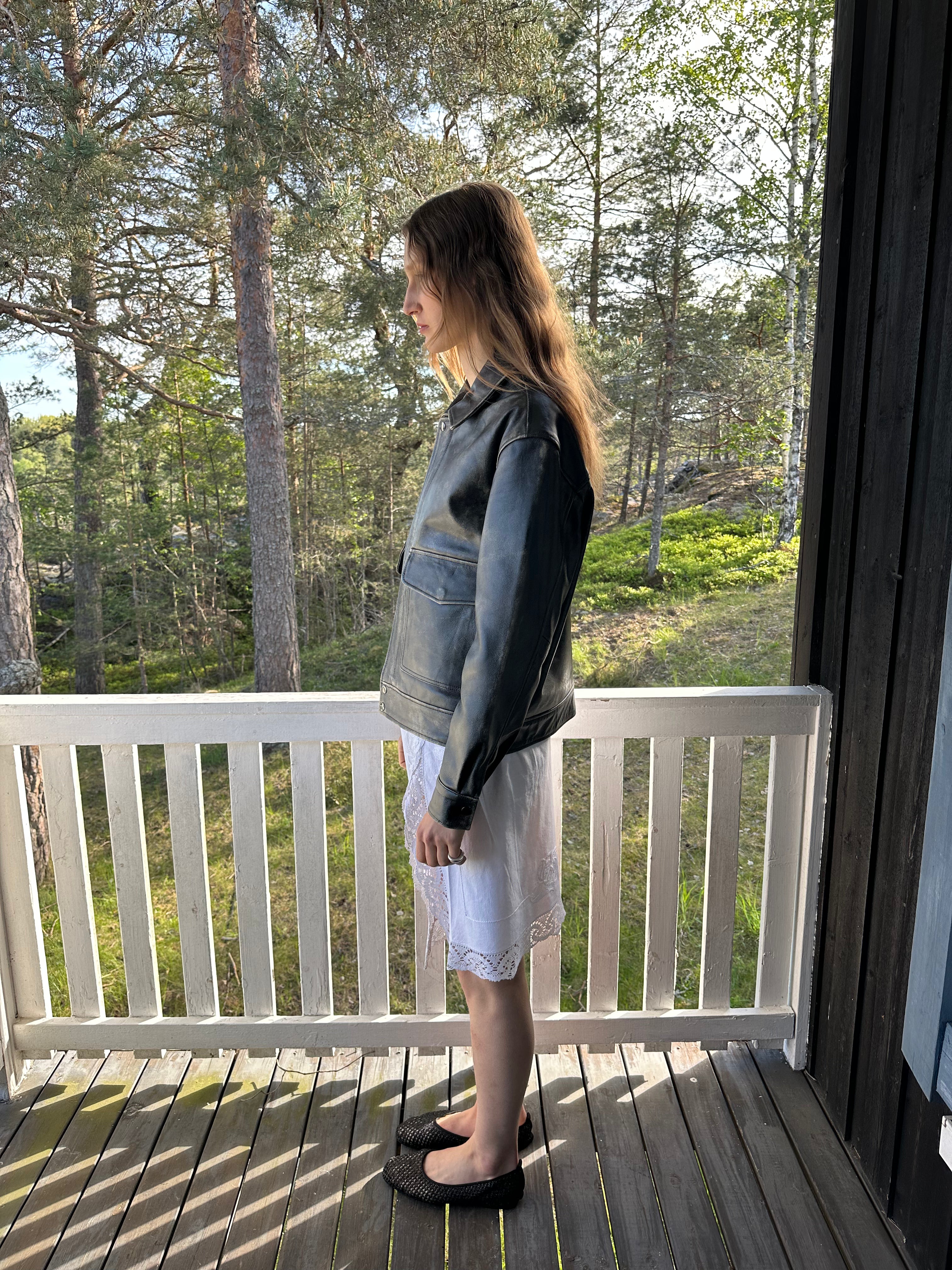Piece 07 — Embroidered Linen Midi Skirt