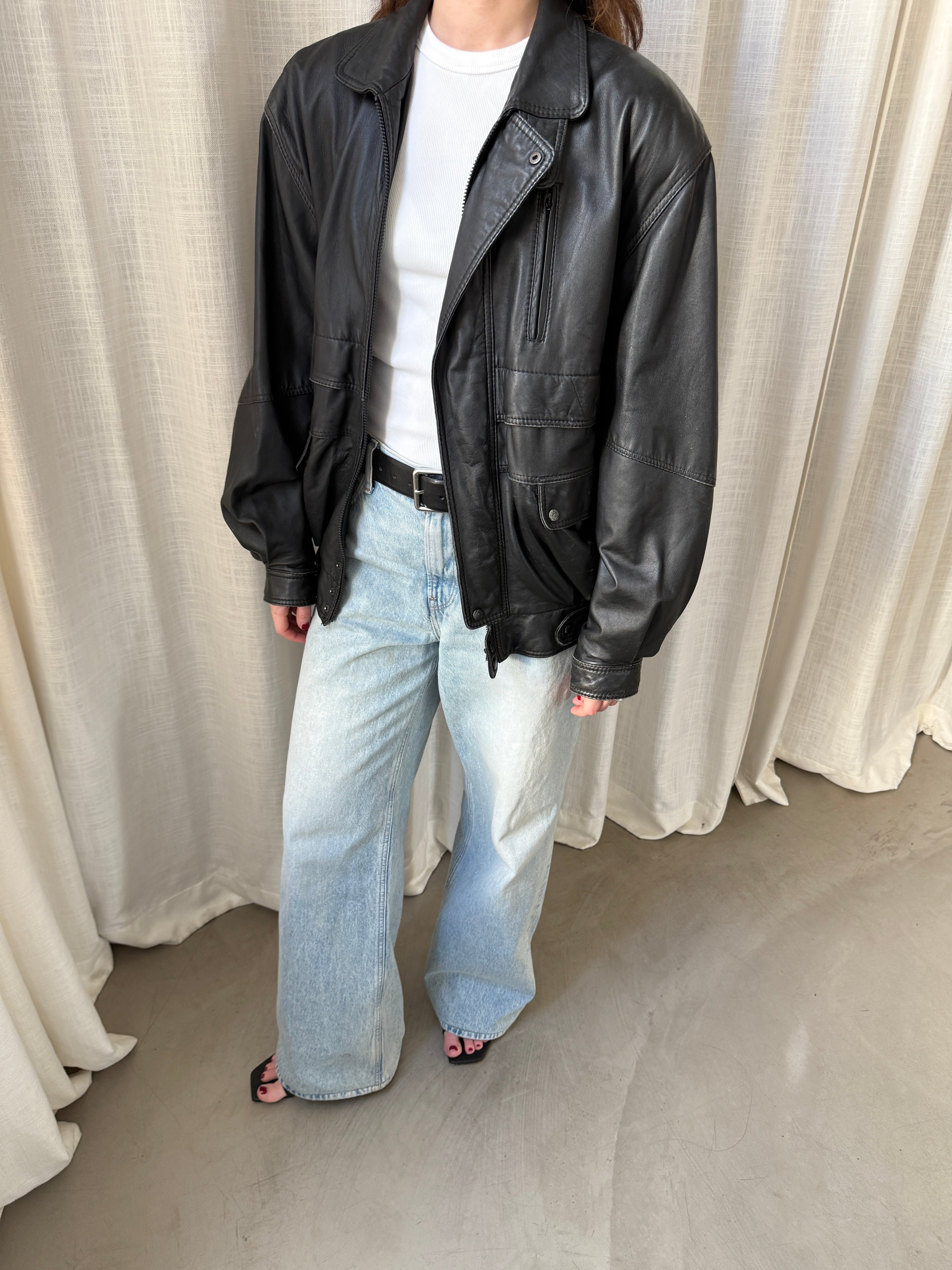 Collar Leather Jacket