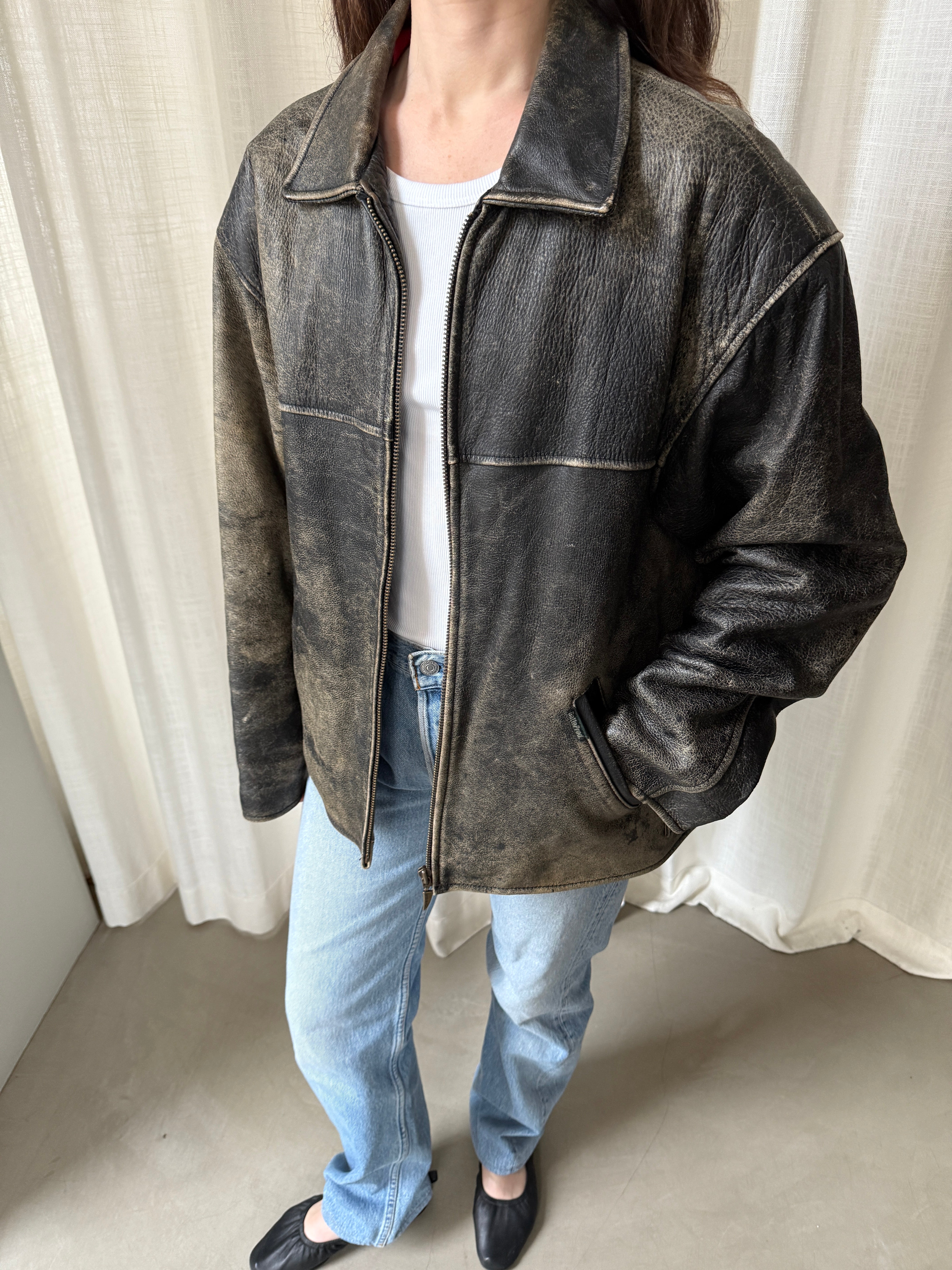90's PRADA archive 3B テーラードジャケット sullen vintage 3B leather jacket sullen 90's PRADA archive 3B テーラード