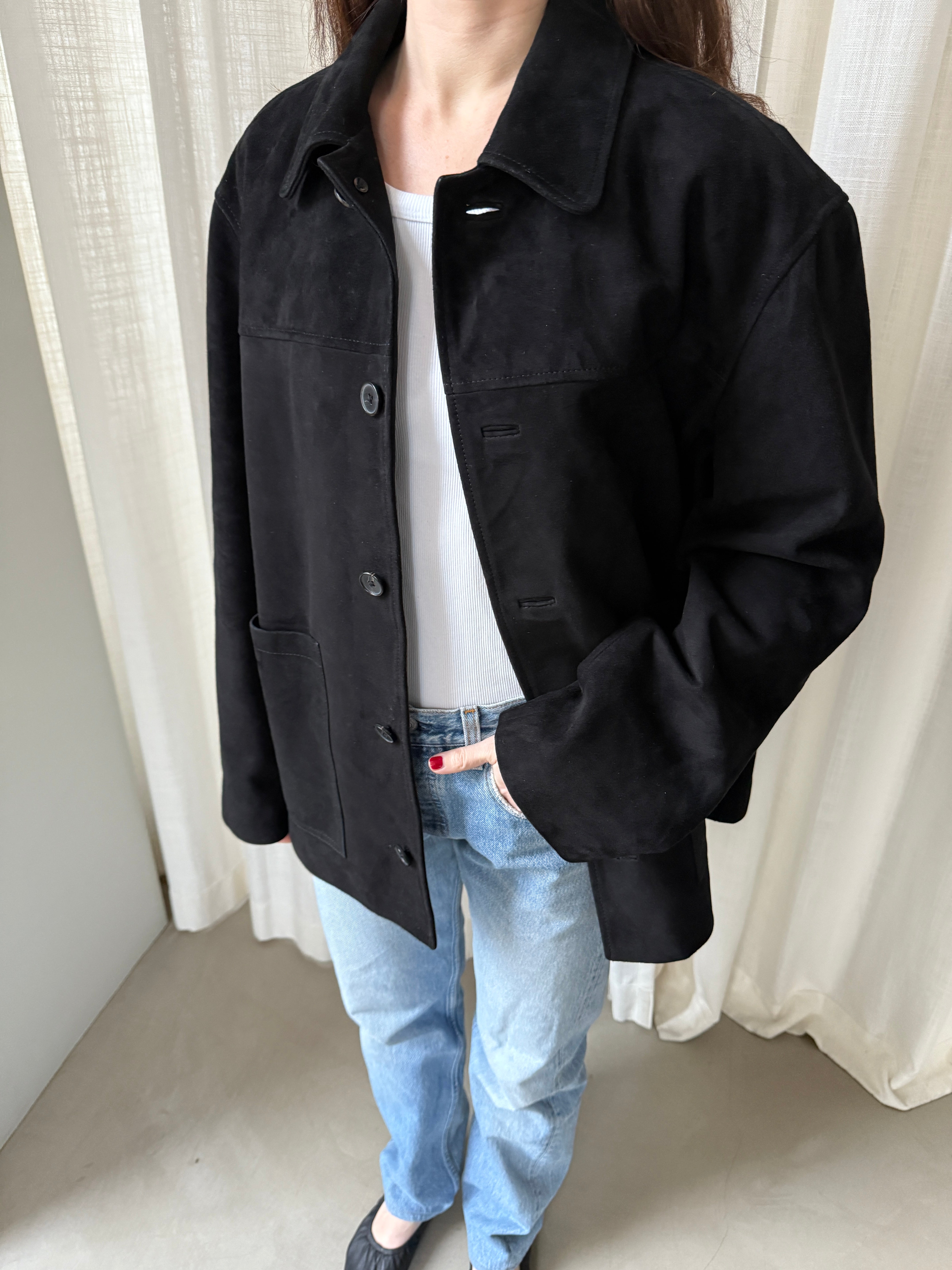 River - Black Suede Sample