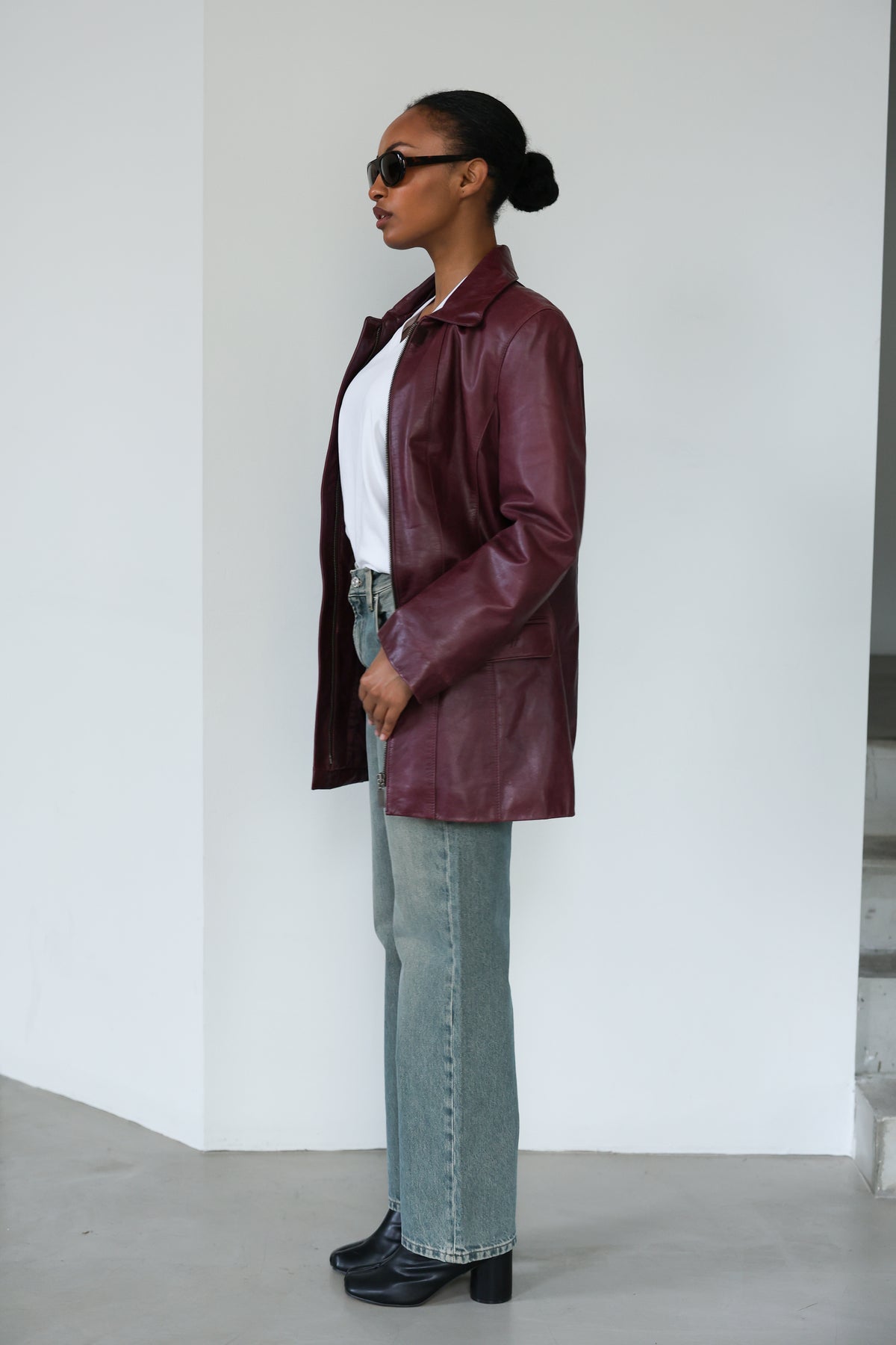 Burgundy Leather Jacket
