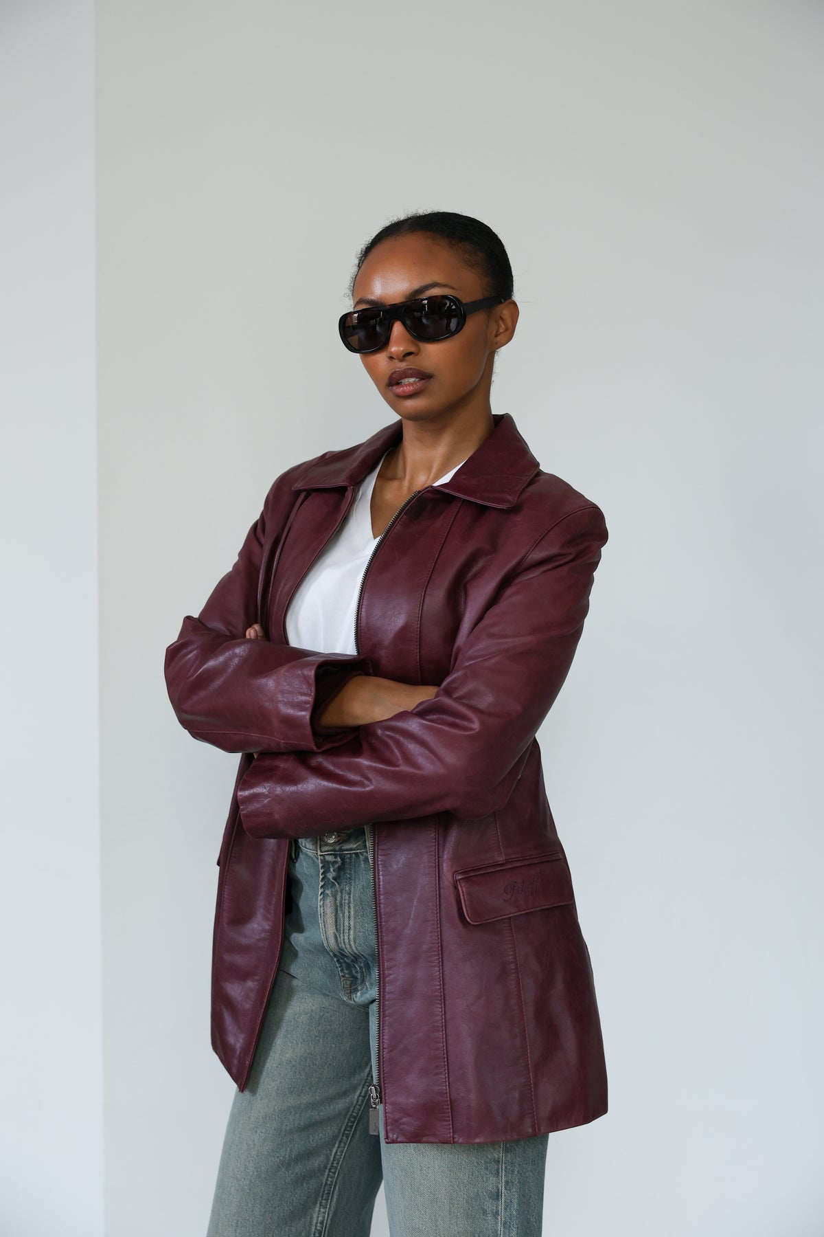 Burgundy Leather Jacket