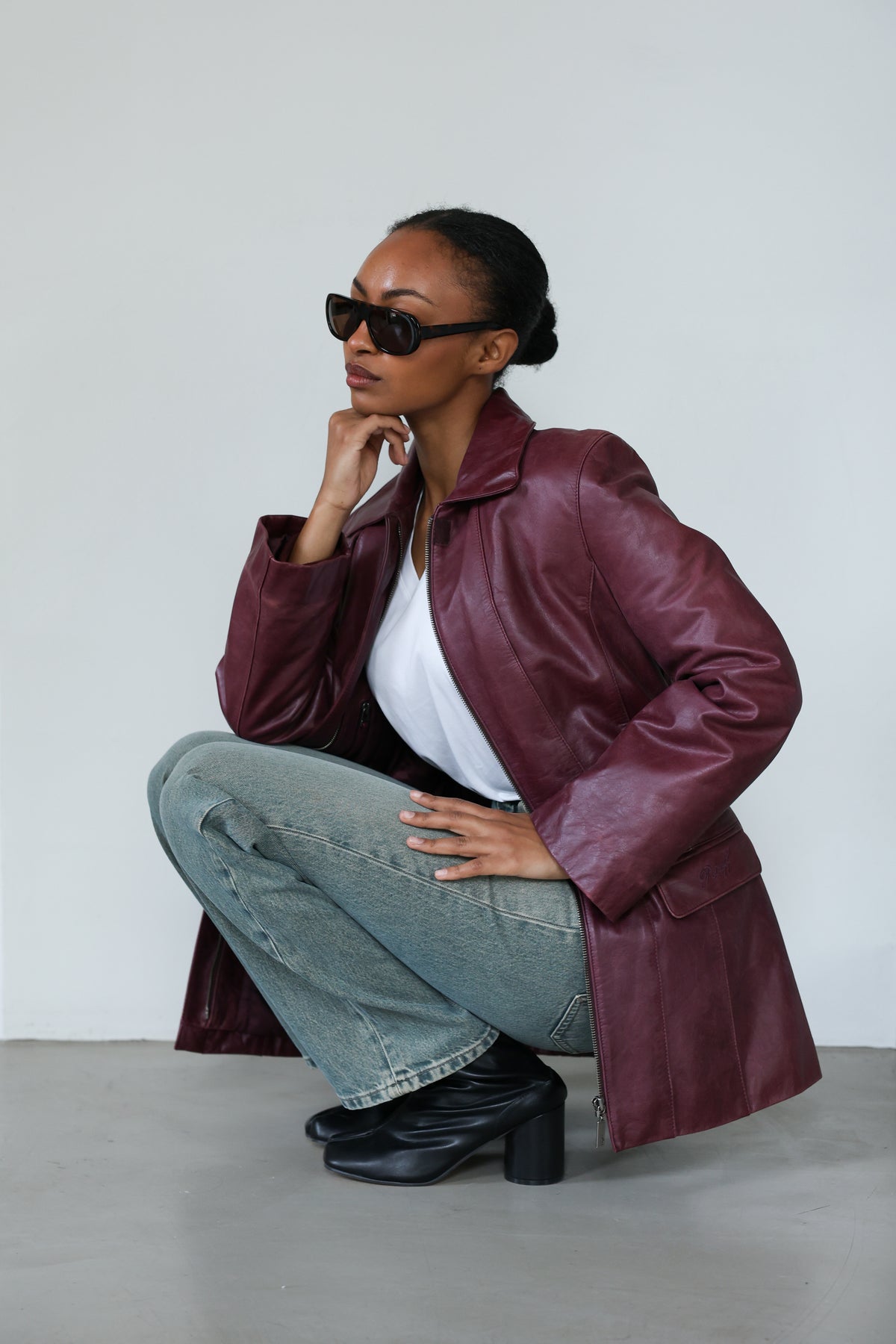 Burgundy Leather Jacket