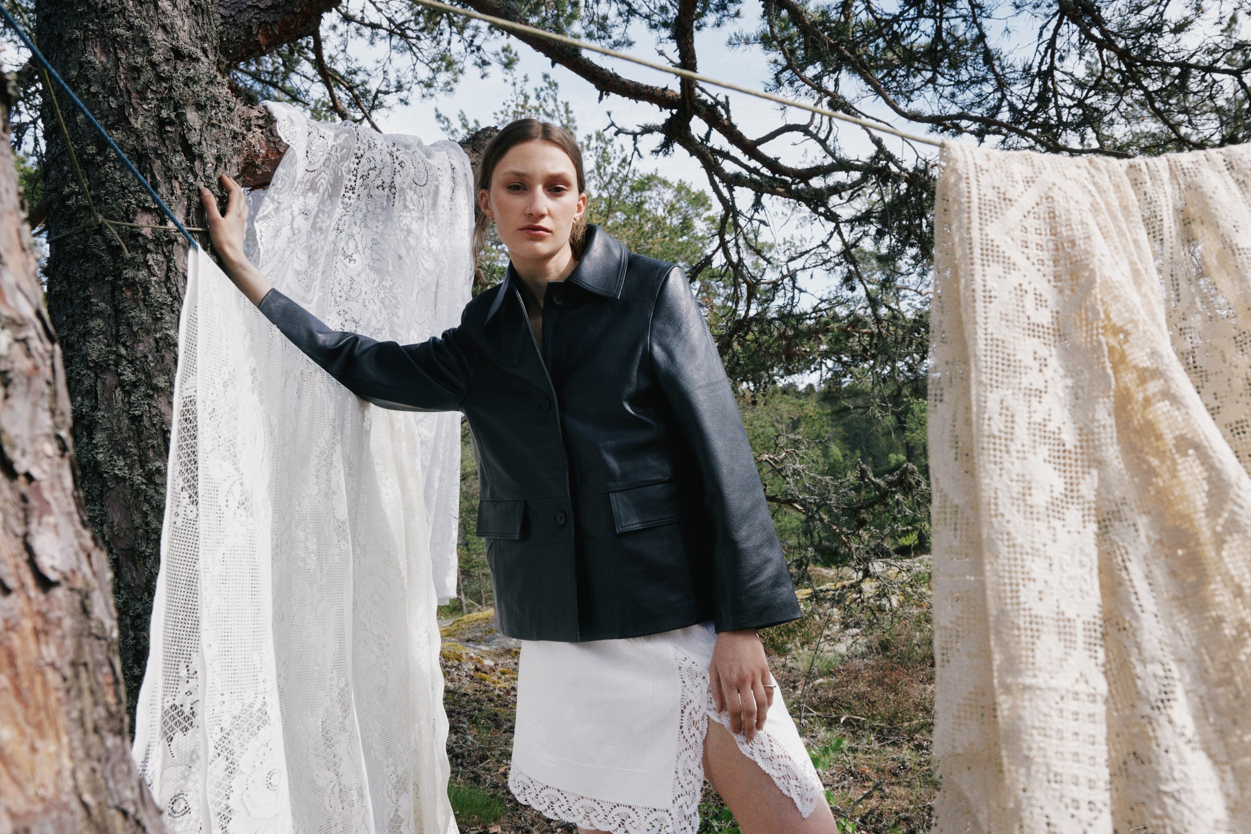 Piece 06 — Embroidered Linen Mini Skirt