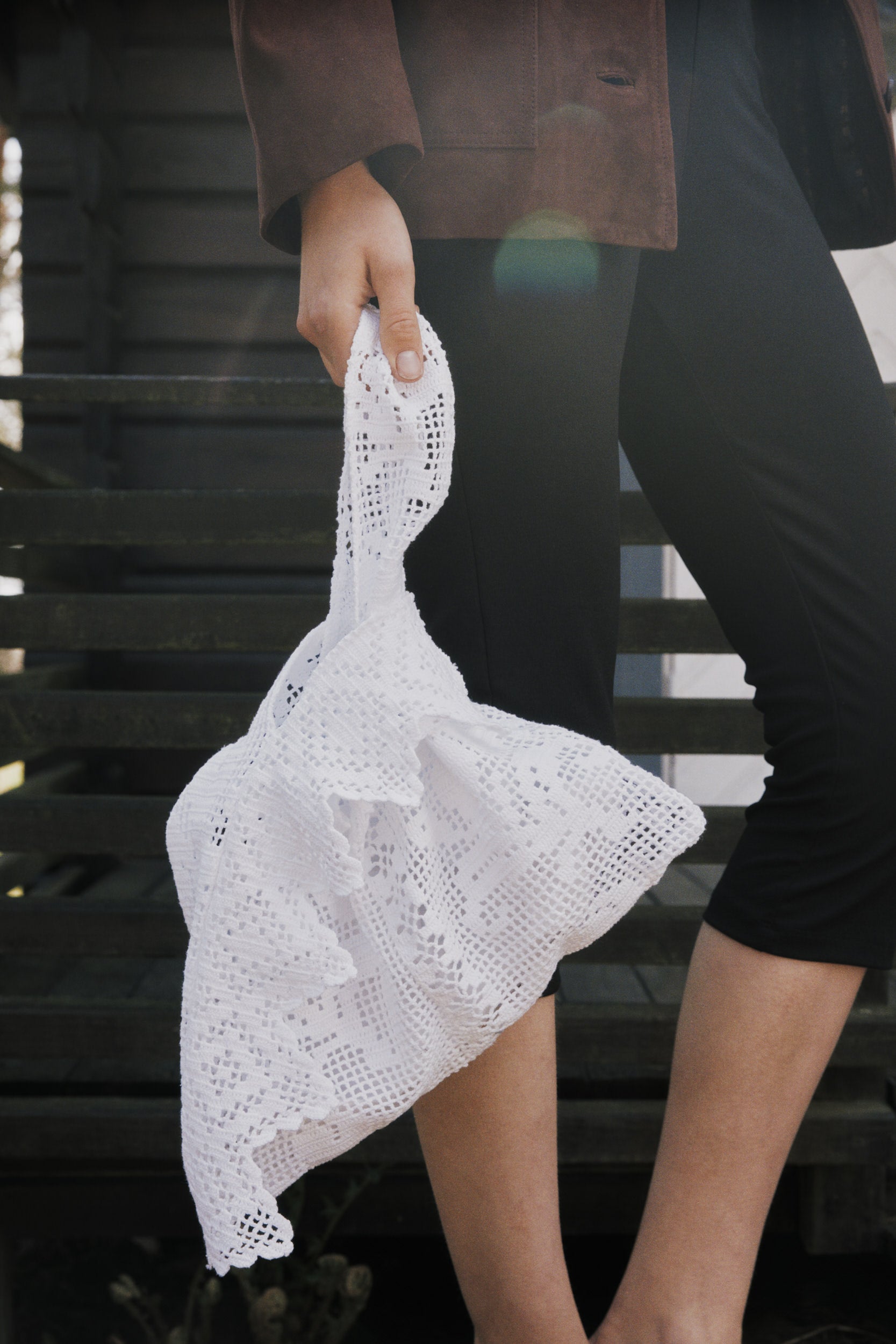 Piece 15 — White Crochet Bag