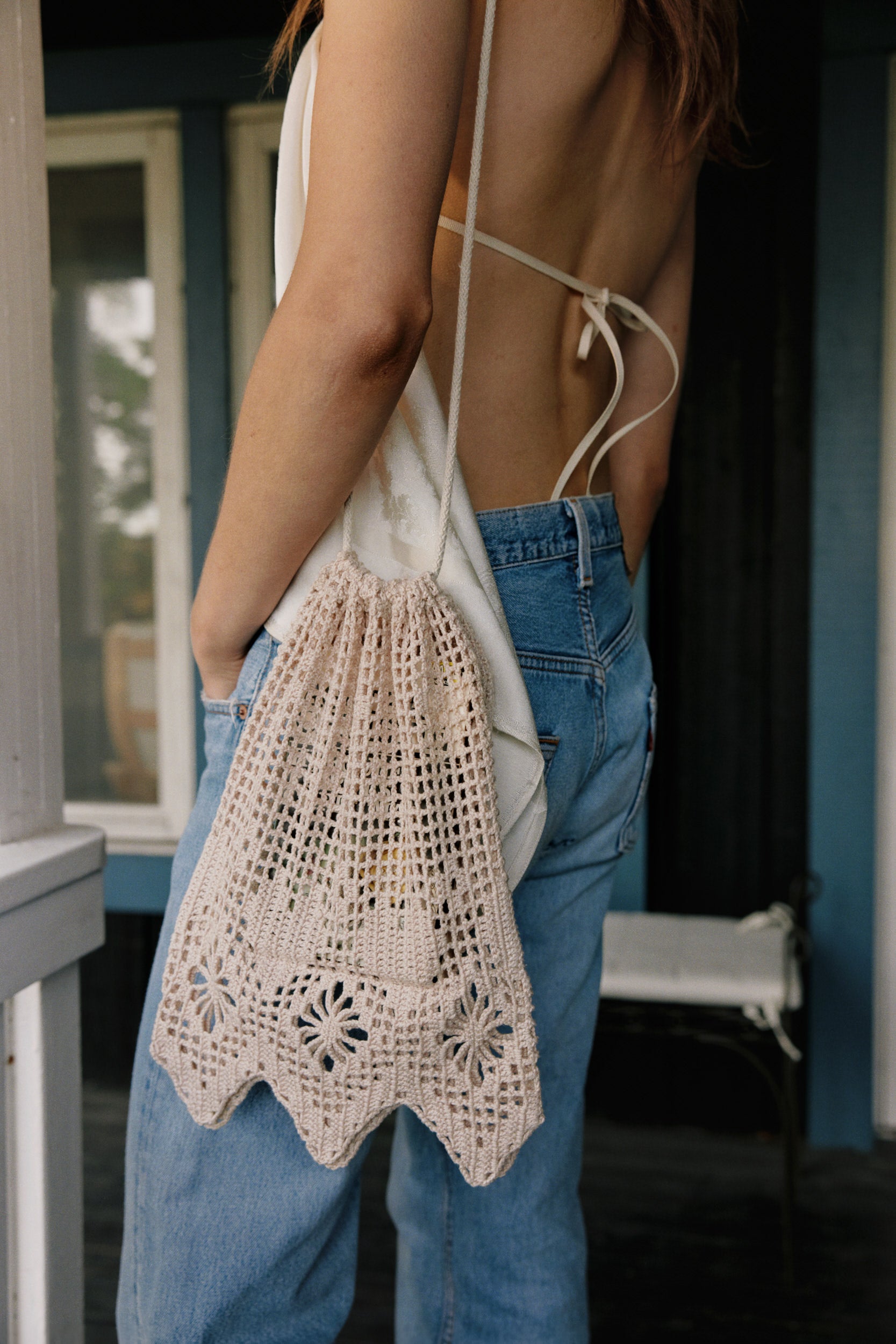Piece 18 — Beige Crochet Bag